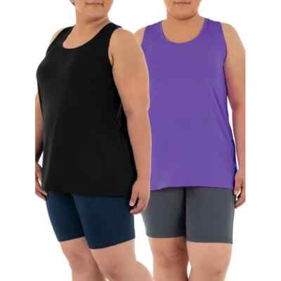 Athletic Works Women's Plus Size Active Tank, 2-Pack Bundle Size 3X --T8--