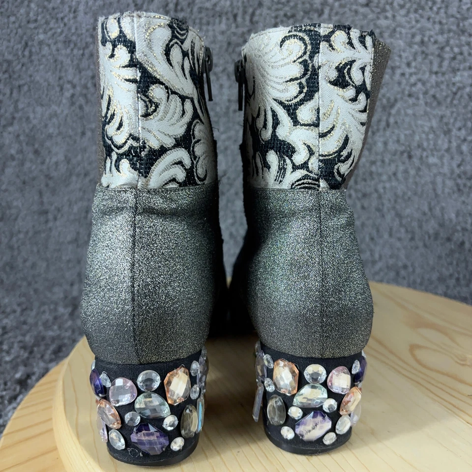 Botas Anthropologie Bettye Muller Cyd para mujer 10 gamuza textil retazos tobillo Foto 4 de 4
