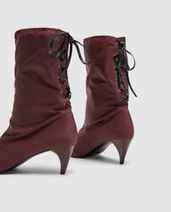 zara fabric heeled ankle boots
