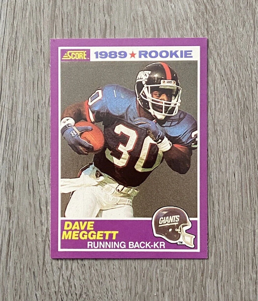 1989 NFL Score 'Supplemental' | Dave Meggett RC | #428S | New York Giants