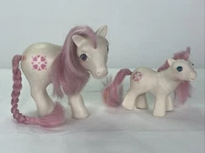 Vintage My Little Pony G1 Sundance 1983 and Baby Sundance Beddy Bye Eyes 1986