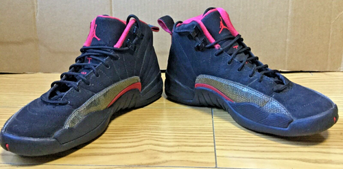 NIKE AIR JORDAN 12 RETRO BLACK SIREN RED YOUTH SZ 4.5Y BARELY USED! - Picture 2 of 11