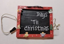 Chalkboard Christmas Count Down Days Til Christmas Message Sign