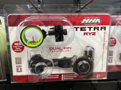 NEW HHA Tetra RYZ Short Bar Sight RYZ 2510 Dual 2 Pin Mathews Bridge Lock LIFT X