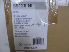 Kichler Erma 23 in. 3-Light Brushed Nickel Traditional Bathroom Vanity Light