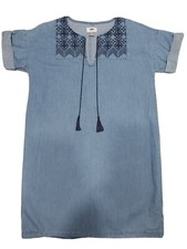 Old Navy Denim Tunic Dress with Embroidery  Women's Size SP