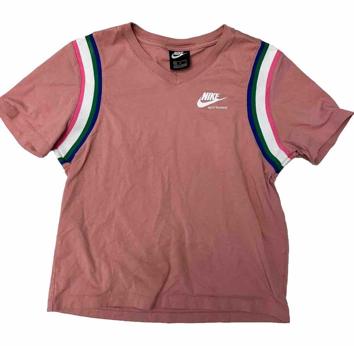 rust pink nike shirt