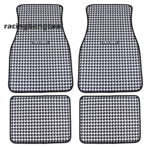4pcs/set RECARO Swallow Gird Floor Mats Interior Carpets Car Mat Pad Protector