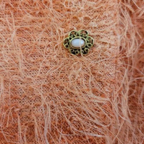 Vintage Breeze by Dorothy Schoelen Orange Rosette Cardigan & Shell Set Medium - Picture 7 of 8