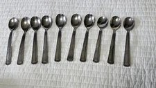 Vintage 10 Demitasse Spoons Rostfrei Germany Stainless Child's Toy 4"