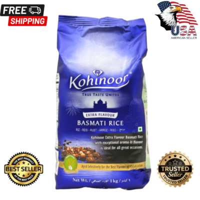 Kohinoor Indian Basmati Rice Extra Long 2lbs (1kg) Export Quality Free Shipping