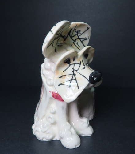 Vintage Porcelain Terrier Dog Toothpick Holder Trinket / Cactus Dish Japan 5" - Picture 10 of 13