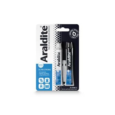 Araldite Standard - Colla adesiva extra resistente resistente resistente per resistente - 2 tubi da 15 ml