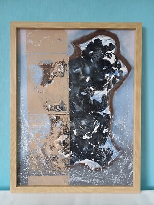 Abstraktes original bild auf Papier modern, Unikat Original Neu