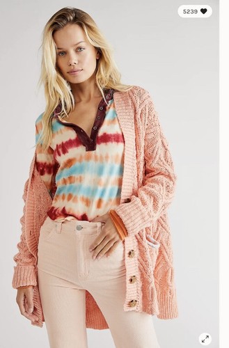 Free People Montana Cable Knit Cardi 