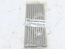 IVY Classic 45148 6"in #2 Phillips Impact Plus 1/4" PH2 Bit S-2 Tool Steel QTY10