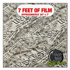 Hydrographic film We the People Script 7' x 20" hydro dip dipping