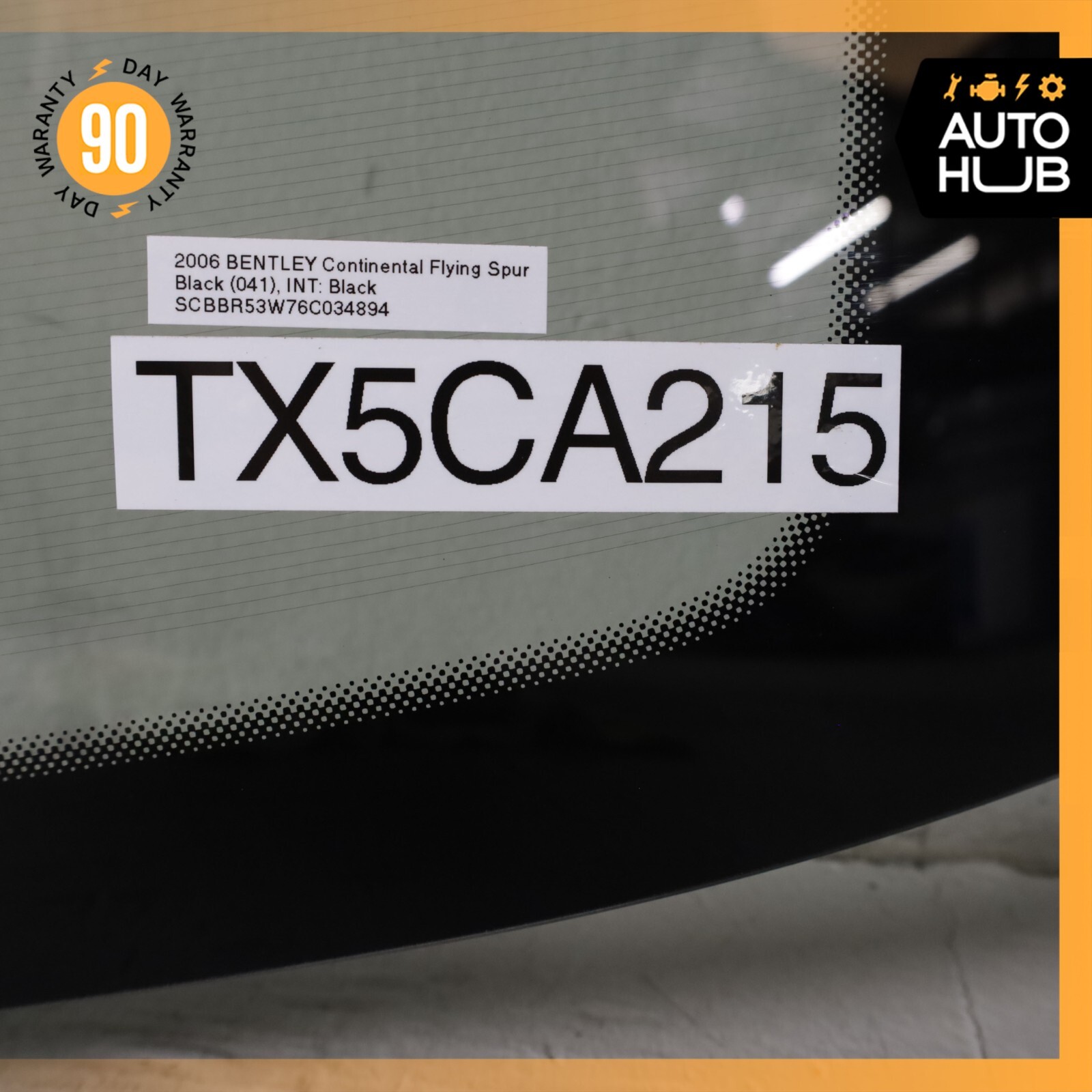 06-13 Bentley Continental Flying Spur Rear Windshield Wind Shield Glass OEM 76k