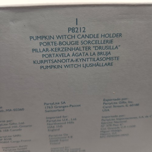 Partylite Pumpkin Witch Candle Holder P8212 In Original Box - Picture 8 of 9