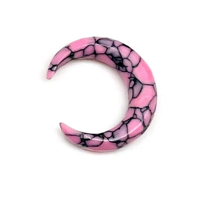 Pink Turquoise Organic Stone Septum Pinchers, size 12g to 5/8''and Customizes - Image 2 of 4