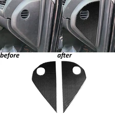 Real Carbon Fiber Front Dashboard Side Panel Trim For Dodge Challenger 2015-2024