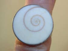 UNIQUE STERLING SILVER SWIRL SEASHELL RING SZ 7 1/2