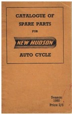 New Hudson Auto Cycle 1950-57 Original Factory Illustrated Parts Catalogue