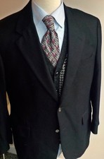 Jos. A. Bank Signature Gold Cashmere Blazer 42R Black EXCELLENT
