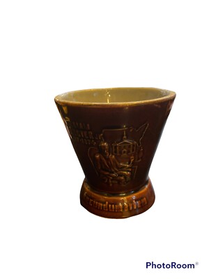 Vintage SCHERING Brown Ceramic Mortar (No Pestle) Apothecary Pharmacy RX