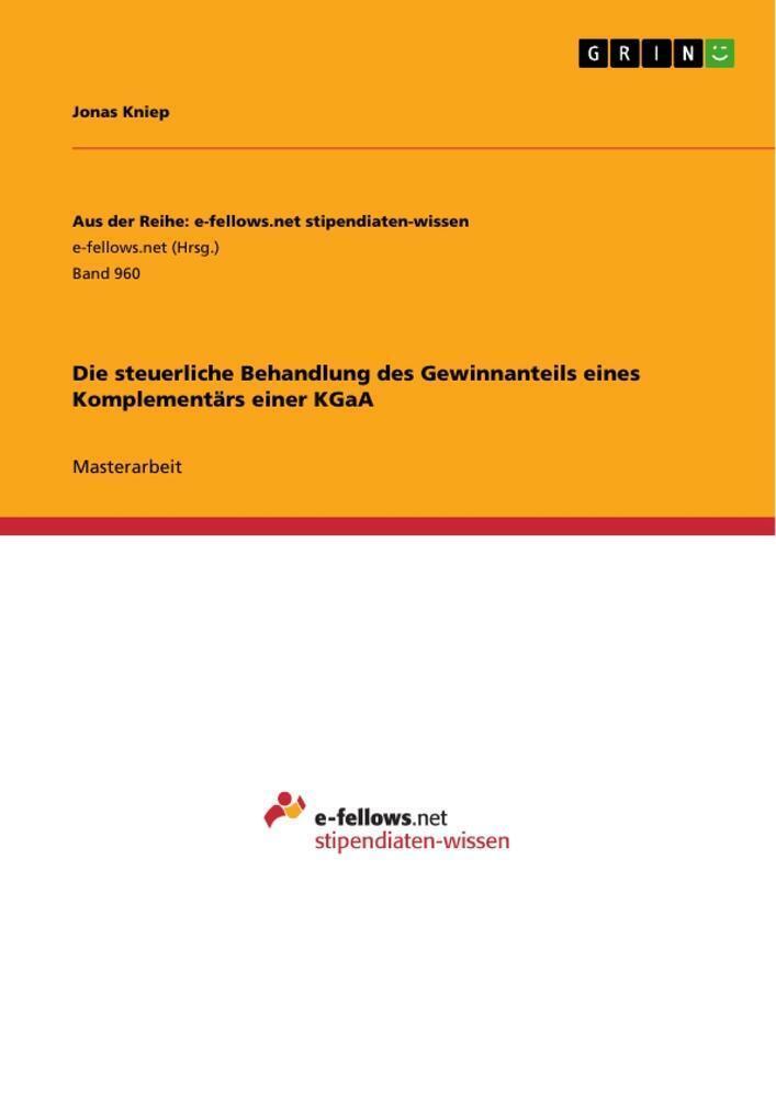 Thumbnail - Die Steuerliche Behandlung Des Gewinnanteils Eines Komplementärs Einer