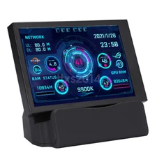 3.5" IPS USB Type-C CPU Sensor Panel Display Screen W/ Dock For Freely AIDA64