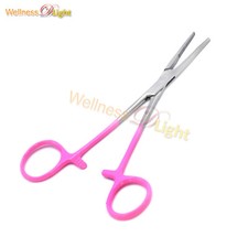 Dog Cat Pet Grooming Hemostat Hair Puller 5.5" Pink Ring