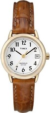 Timex T2J7619J Women's Easy Reader 25mm Leather Strap Watch T2J761