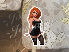 Kimpossible Anime Kim 01 Sticker Decal Vinyl sexy manga ecchi waifu art lingerie