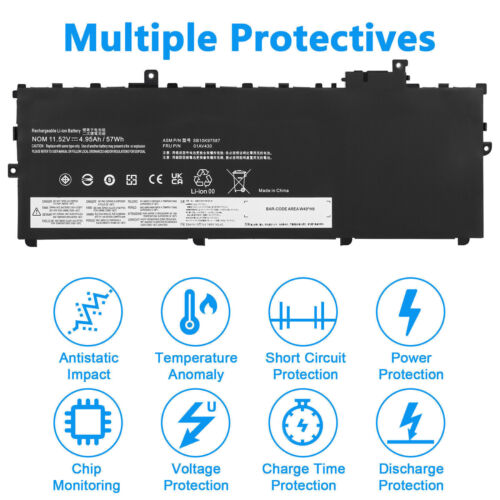 New 01AV430 01AV494 Battery for Lenovo ThinkPad X1 Carbon 5th 6th Gen SB10K97588 - Picture 3 of 15