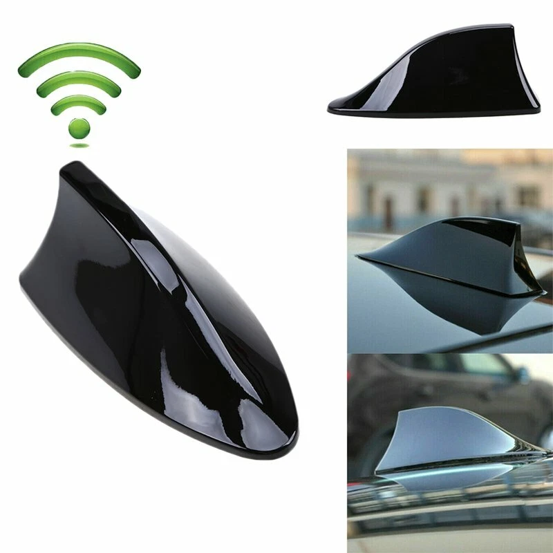 Capa de antena aérea estilo barbatana de tubarão sinal AM/FM rádio teto carro universal preto - Imagem 4 de 4