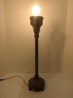 Vintage 30s 2' Tall Antique Lamp Claw Foot Base Original Bronze Finish Antique