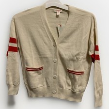    Cat  Jack Girls Cardigan Sweater Stripe Button Front Size S 6/7   