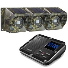 Wuloo 1/3mile Driveway Alarms Solar Powered Outside Weatherproof Motion Sensors