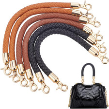 PH PandHall 6pcs Braided Purse Straps, 3 Colors 12.4 Inch PU Leather Handbag ...