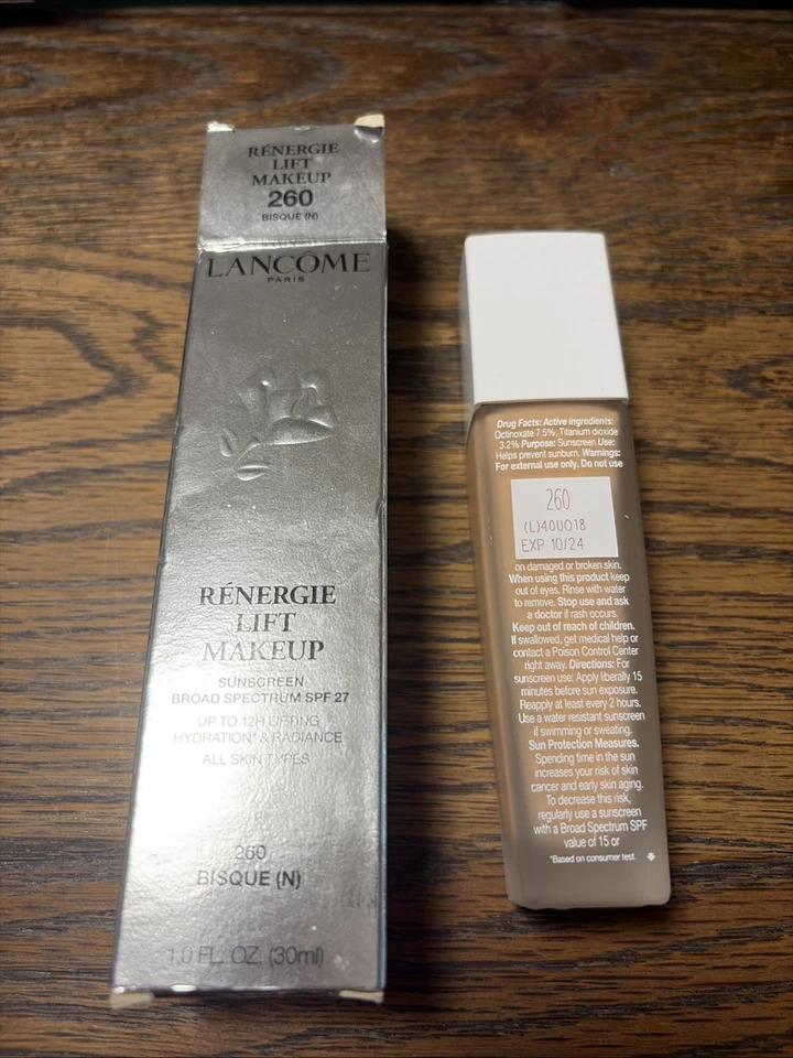 Lancome ~ Renergie Lift Makeup Foundation SPF 27 ~ 260 Bisque (N) NIB 10/24. BIN - Image 2 of 2