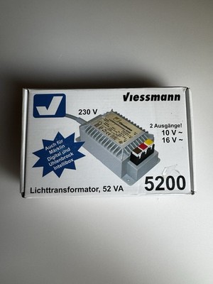 Viessmann Lichttransformator 5200, 16v/52va, Modellbau Mit Ovp
