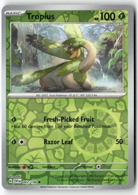 Tropius Common SV01: Scarlet & Violet Base Set 007/198 NM Reverse Holo