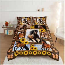 Horse Galloping Twin Comforter with Pillowcases