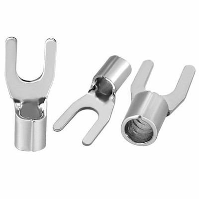 100x Fork Type Non-Insulated Spade Terminals SNB3.5-4 #yr