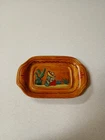 Vintage Bauer Pottery L.A. CAL Mexican Folk Art Dish Hand Painted Catcus Desert*