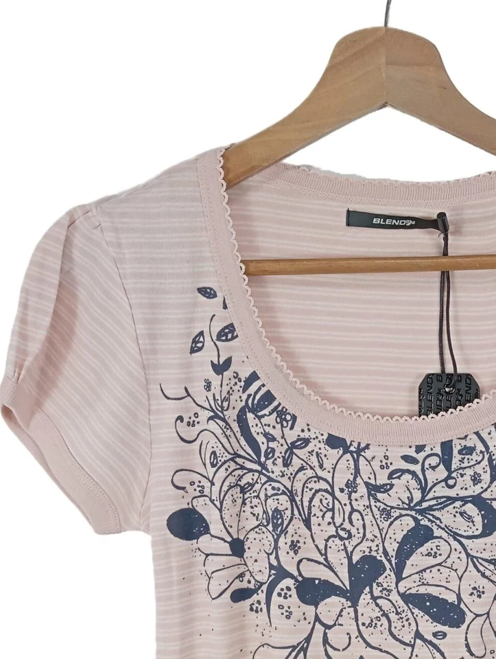 BLEND SHE Camisa de rayas Mujeres Camisa Talla EU 40 rosa look casual - Imagen 3 de 4