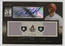 2010 Topps Tribute Dual Relic Auto Black 41/50 Justin Upton #TADR-JU Auto wq8