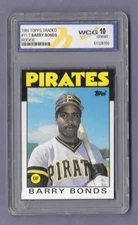 Barry Bonds 1986 Topps Traded #11T RC WCG 10 Pittsburgh Pirates WCG 10 GEM MINT