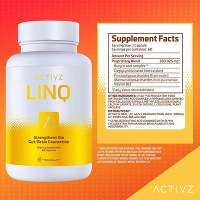 NEW ACTIVZ LINQ - Advanced Epigenetic Formula for Brain , Gut , Skin NEW LOGO